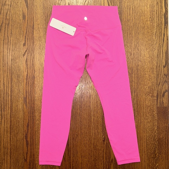 CRZ YOGA ButterLuxe Naked Feel Neon Hot Pink Leggings NWT Sz L / 12 - Picture 8 of 13